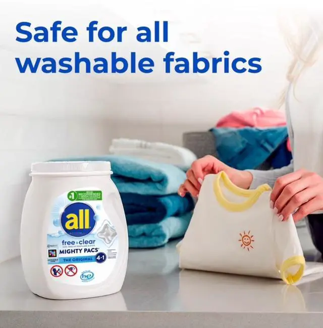 Alt view image 6 of 6 - Unit Dose Laundry Detergent, Mighty Pacs, Free Clear, 19 Count