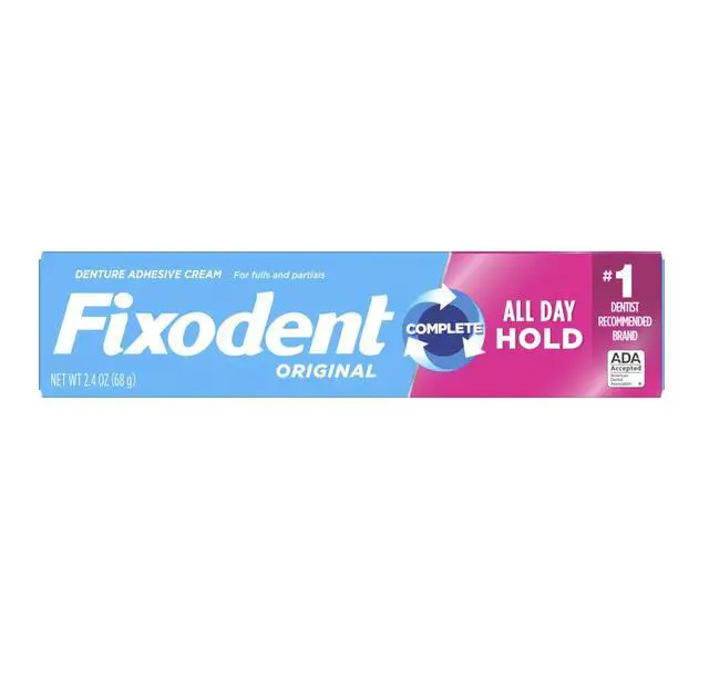 Alt view image 3 of 6 - Denture Adhesive Cream Original, All Day Hold for Fulls and Partials, 2.4 oz