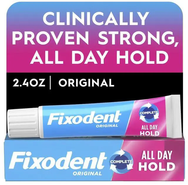 Main image of Denture Adhesive Cream Original, All Day Hold for Fulls and Partials, 2.4 oz