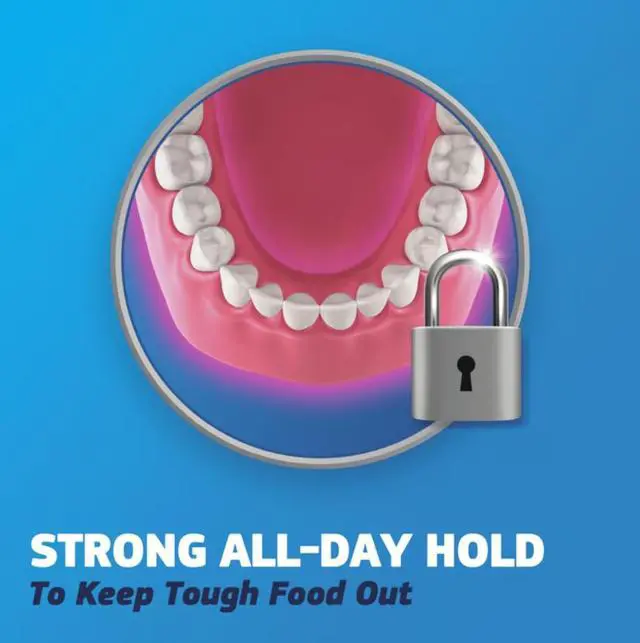 Alt view image 5 of 6 - Denture Adhesive Cream Original, All Day Hold for Fulls and Partials, 2.4 oz