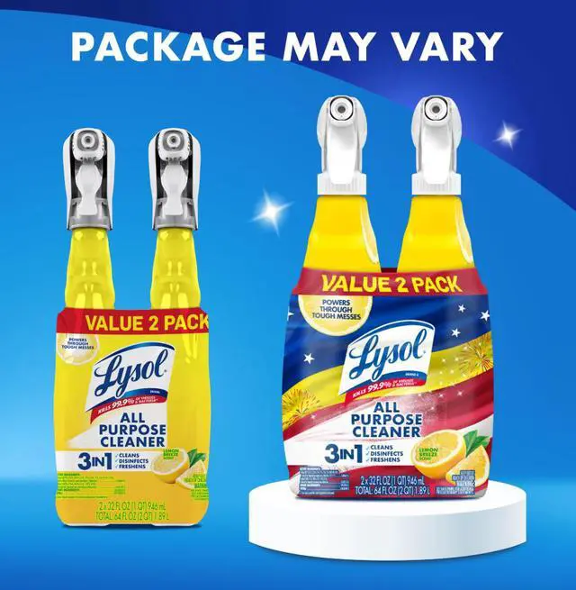 Alt view image 3 of 6 - All Purpose Spray Cleaner for Sanitizing and Disinfecting, Lemon, 32 fl oz, Pack of 2