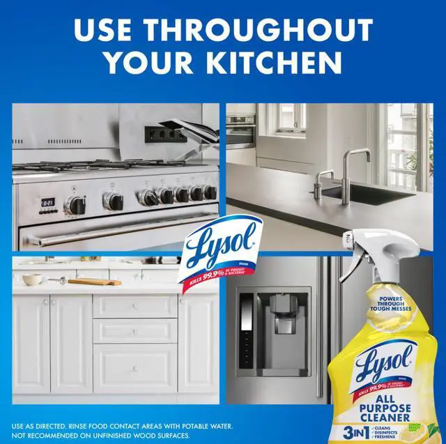 Alt view image 6 of 6 - All Purpose Spray Cleaner for Sanitizing and Disinfecting, Lemon, 32 fl oz, Pack of 2