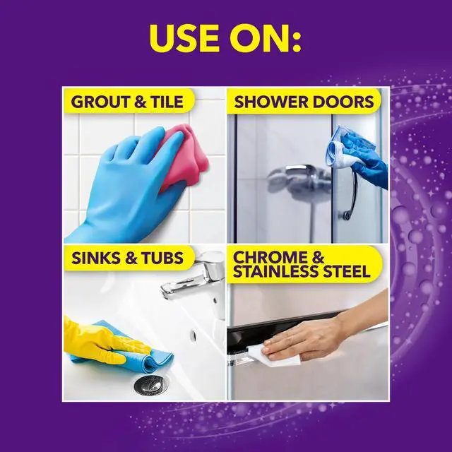 Alt view image 4 of 6 - OxiClean Bathroom Cleaner, Shower, Tub & Tile, Powered by OxiClean Stainfighters, Fresh Scent, 32 oz