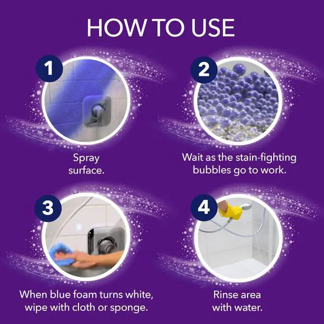 Alt view image 6 of 6 - OxiClean Foam-Tastic Foaming Bathroom Cleaner, Removes Soap Scum, Grime & Stains, Fresh Scent, 19 oz