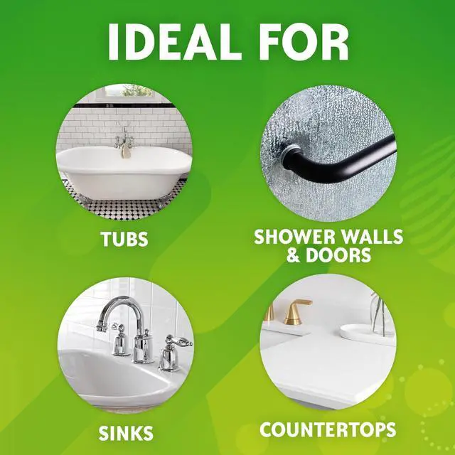 Alt view image 4 of 14 - Scrubbing Bubbles Mega Shower Foamer Aerosol, Tough Foaming Bathroom, Tile, Shower & Tub Disinfectant Cleaner, Rainshower, 20 oz
