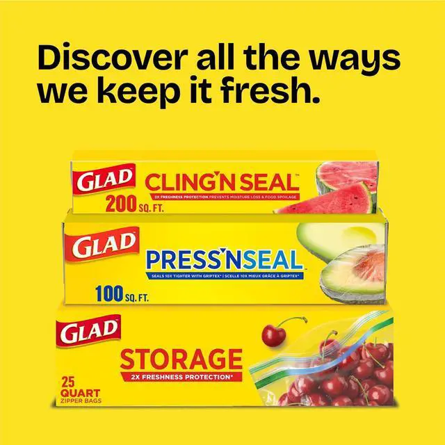 Alt view image 5 of 6 - Glad Press'N Seal Multipurpose Sealing Food Wrap, 100 sq ft Roll
