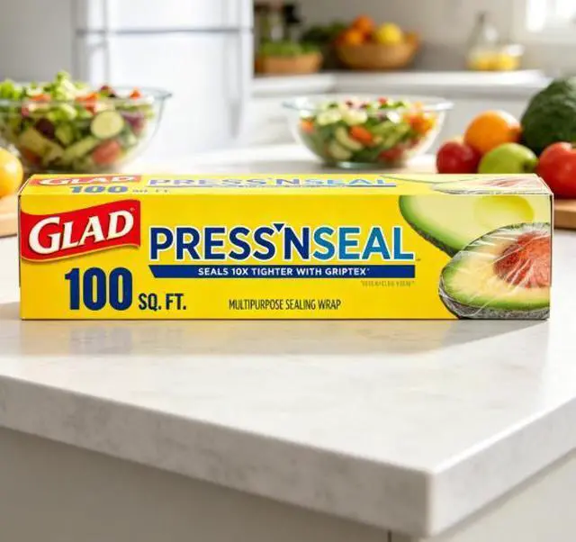 Main image of Glad Press'N Seal Multipurpose Sealing Food Wrap, 100 sq ft Roll