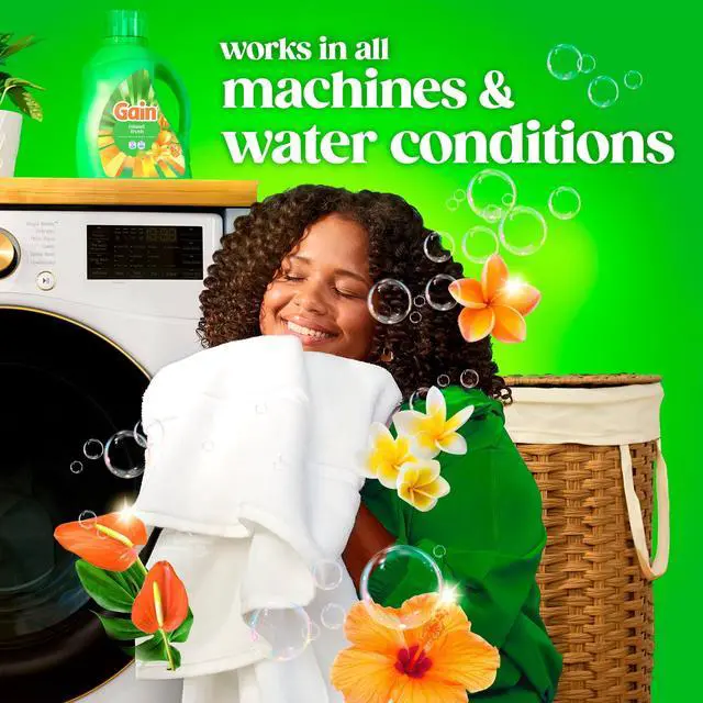 Alt view image 2 of 7 - Gain Laundry Detergent Liquid, Now with Odor Defense, Island Fresh Scent, 81 fl oz, 61 Loads