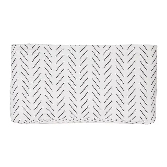 Alt view image 6 of 6 - Mainstays Black and White Lines Canvas Fabric Decorative Storage Basket with Handles, 15 in x 8 in x 11 in