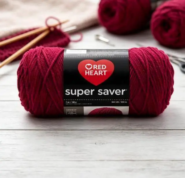 Main image of Red Heart® Super Saver #4 Worsted Acrylic Yarn, Burgundy 7oz/198g 364yd