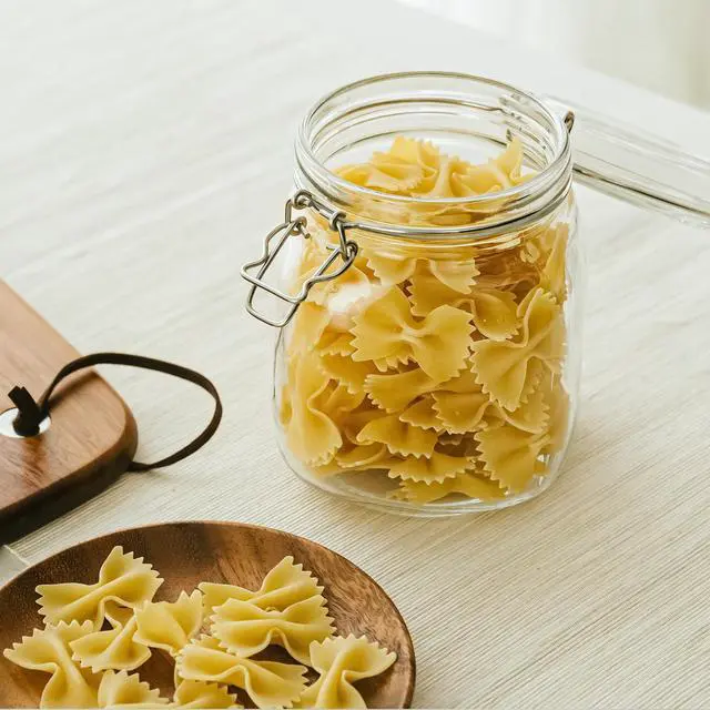 Alt view image 6 of 6 - Mainstays 38 oz Glass Food Storage Jar Canister with Locking Airtight Lid, Kitchen Pantry Storage Container