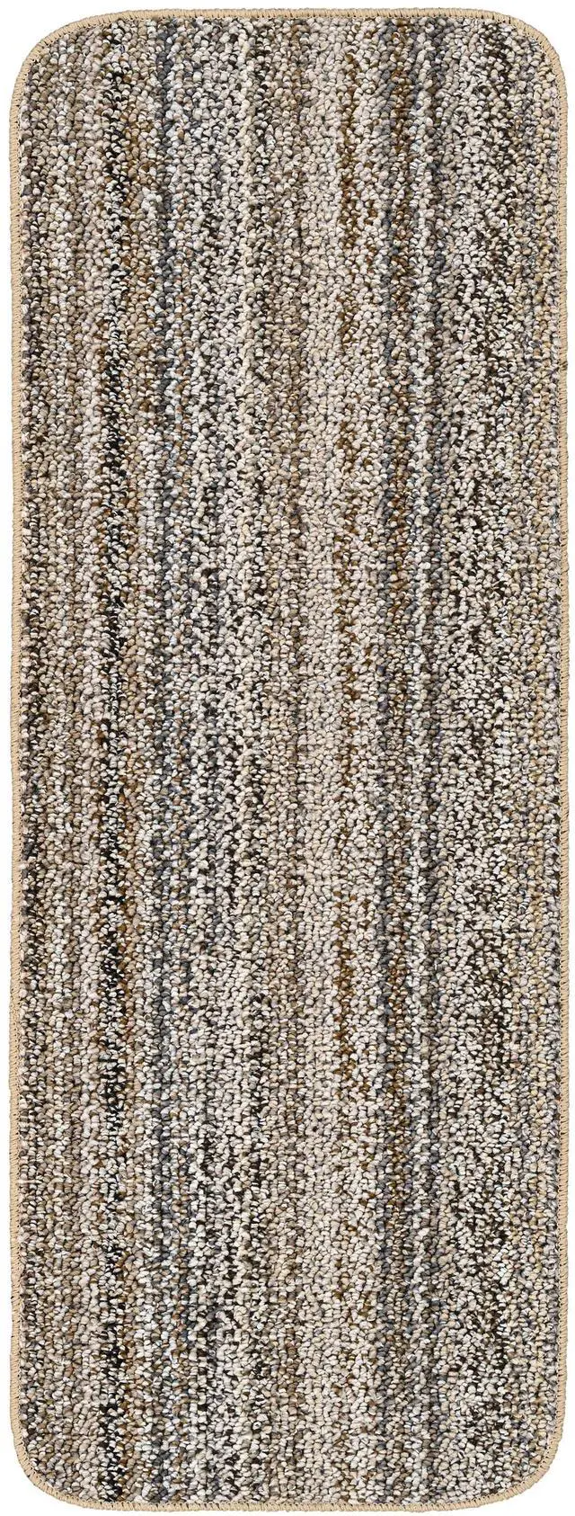 Alt view image 3 of 6 - Mainstays Carnival Stripe Polypropylene Assorted Earth Tones Indoor Area Rug, 20" x 54"
