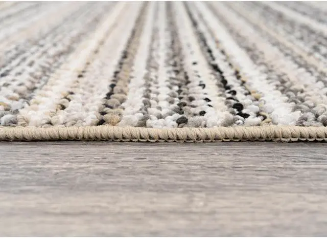 Alt view image 4 of 6 - Mainstays Carnival Stripe Polypropylene Assorted Earth Tones Indoor Area Rug, 20" x 54"