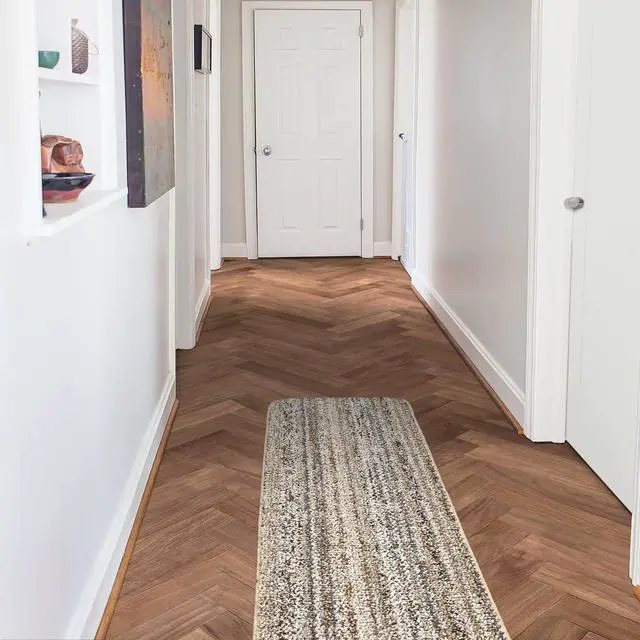 Main image of Mainstays Carnival Stripe Polypropylene Assorted Earth Tones Indoor Area Rug, 20" x 54"