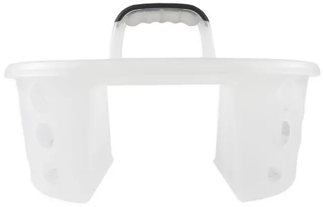 Alt view image 4 of 6 - Mainstays Portable Shower Caddy Frosty Plastic