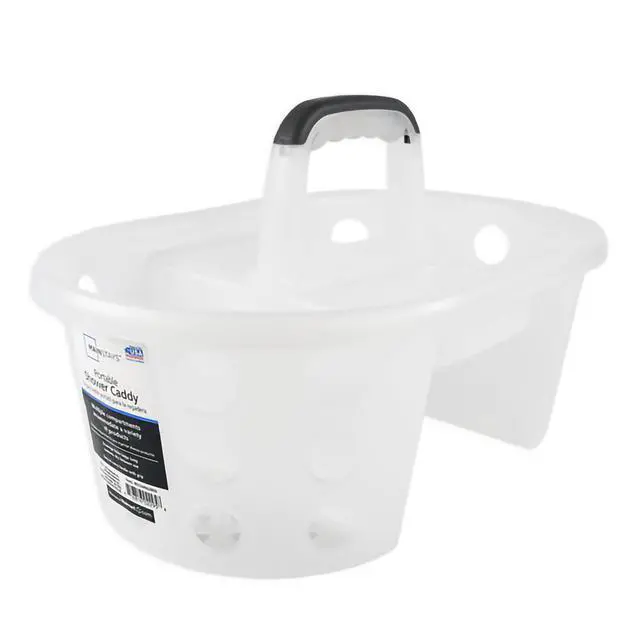 Alt view image 6 of 6 - Mainstays Portable Shower Caddy Frosty Plastic
