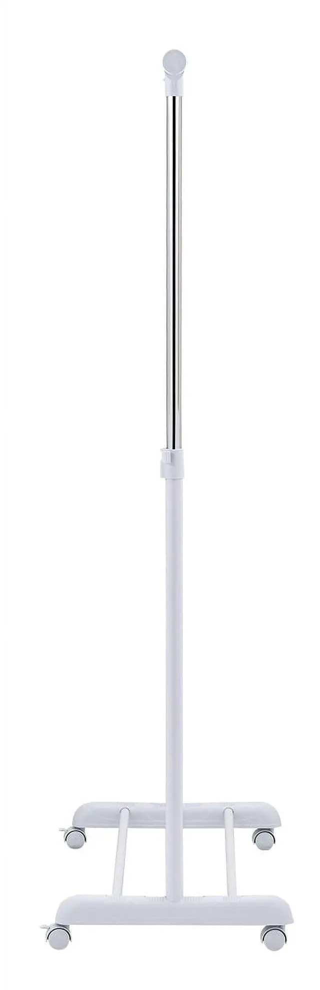 Alt view image 4 of 5 - Mainstays Adjustable Metal Rolling Garment Clothes Rack, Chrome & White