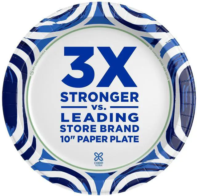 Alt view image 4 of 7 - Dixie Ultra Disposable Paper Plates, 10", Multi-Color, 50 Count