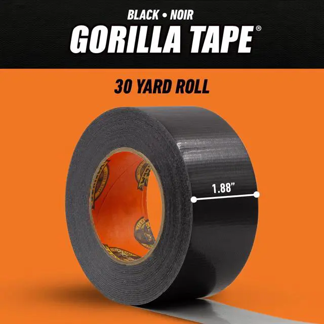 Alt view image 5 of 6 - Gorilla 10 Yard Black Duct Tape Single Roll