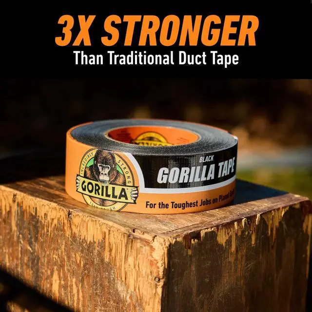Main image of Gorilla 10 Yard Black Duct Tape Single Roll
