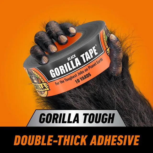 Alt view image 6 of 6 - Gorilla 10 Yard Black Duct Tape Single Roll