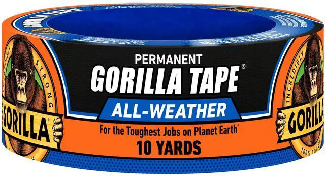 Main image of Gorilla Permanent All Weather Black Tape 1.88 in x 10 Yard