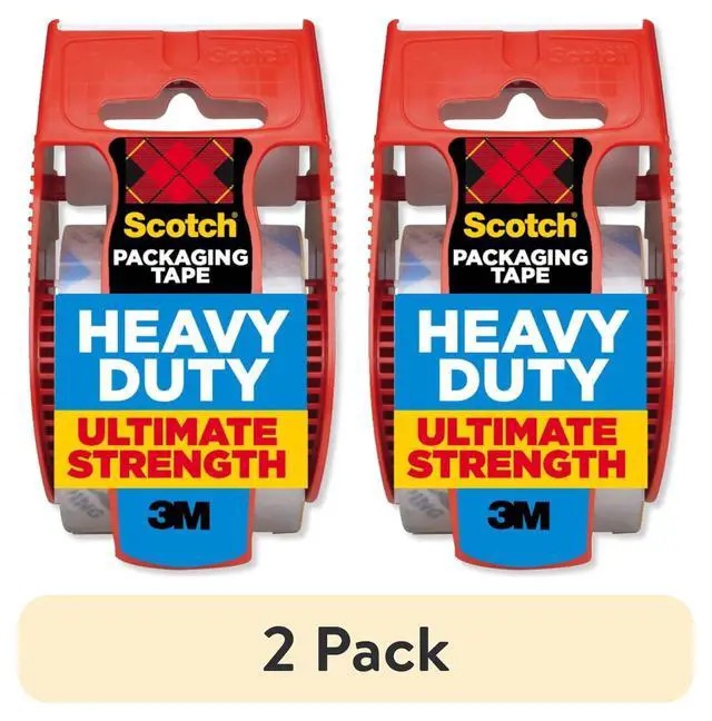 Main image of (2 pack) Scotch Heavy Duty Packaging Tape, Clear, 1.88 in. x 25.6 yd, 1 Total