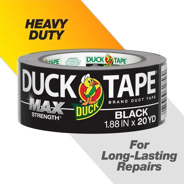 Alt view image 6 of 6 - Duck Max Strength Brand Duct Tape, 1.88 in. x 20 yd., Black