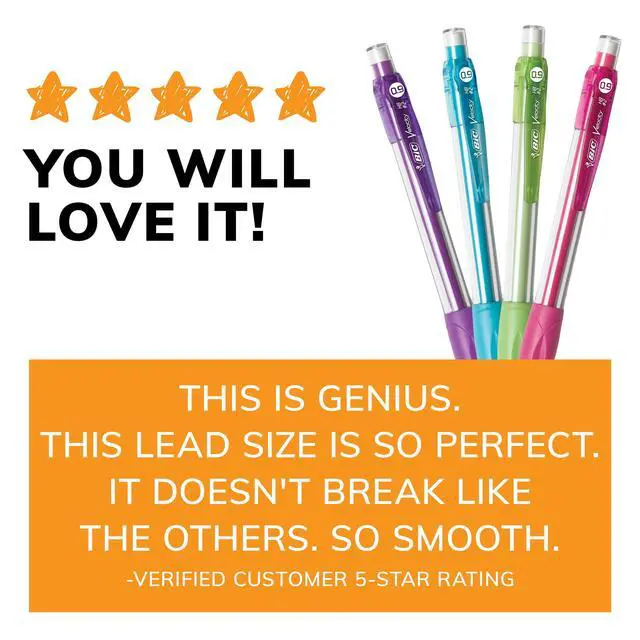 Alt view image 5 of 6 - BIC Velocity Mechanical Pencil, 0.9 mm, 4 Count