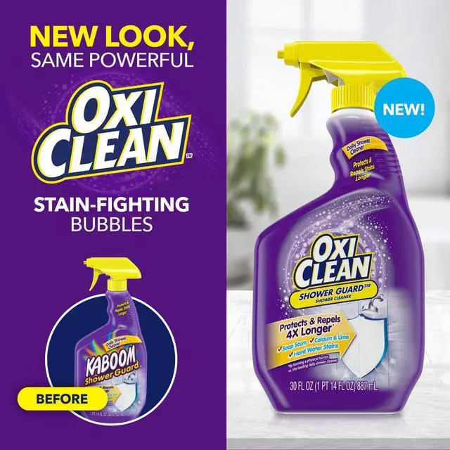 Main image of OxiClean Shower Guard Daily Shower Cleaner, Repels Bathroom Stains, 30 oz Spray Bottle