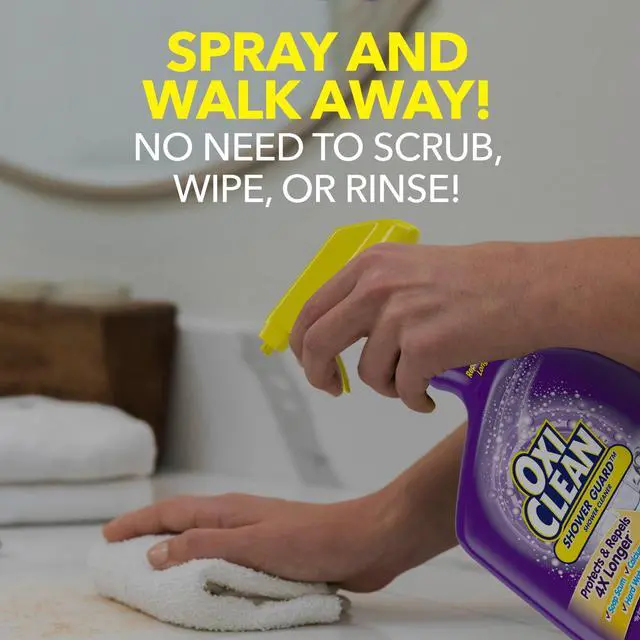Alt view image 4 of 7 - OxiClean Shower Guard Daily Shower Cleaner, Repels Bathroom Stains, 30 oz Spray Bottle
