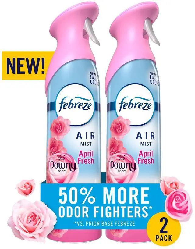 Main image of Febreze Air Mist Air Freshener Spray, Downy April Fresh, 8.1oz, 2 Count