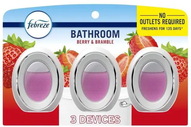 Main image of Febreze BATH Air Freshener Berry & Bramble, .25 fl. oz., Pack of 3