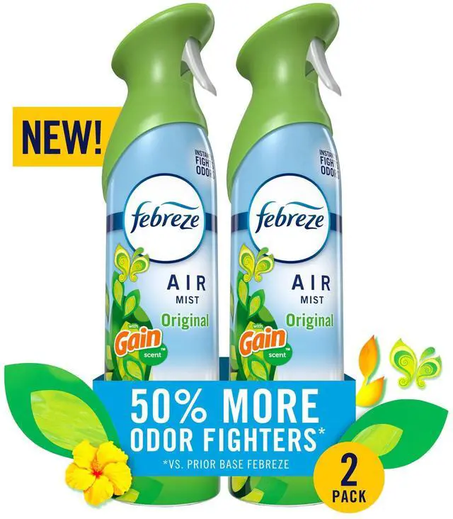 Main image of Febreze Air Mist Air Freshener Spray, Gain Original Scent, 8.1oz, 2 Count
