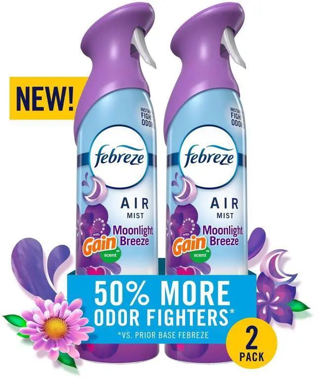 Main image of Febreze Air Mist Air Freshener Spray, Gain Moonlight Breeze, 8.1oz, 2 Count