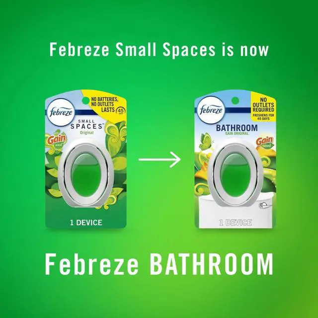 Alt view image 6 of 6 - Febreze Odor-Fighting BATH Air Freshener, Gain Original Scent, 3 count