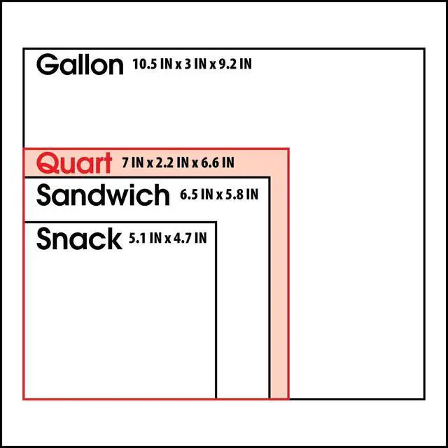 Alt view image 3 of 5 - Great Value Slider Zipper Storage Bags, Quart, 50 Count