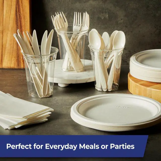 Alt view image 5 of 6 - (2 pack) Hefty ECOSAVE Compostable Assorted Cutlery Set, 24 Count
