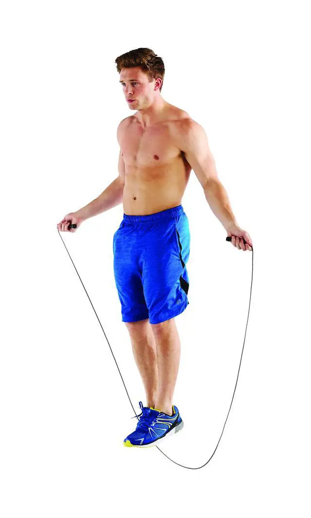 Alt view image 6 of 7 - Athletic Works Speed Jump Rope with Light Weight Handles, 9' Length, Black