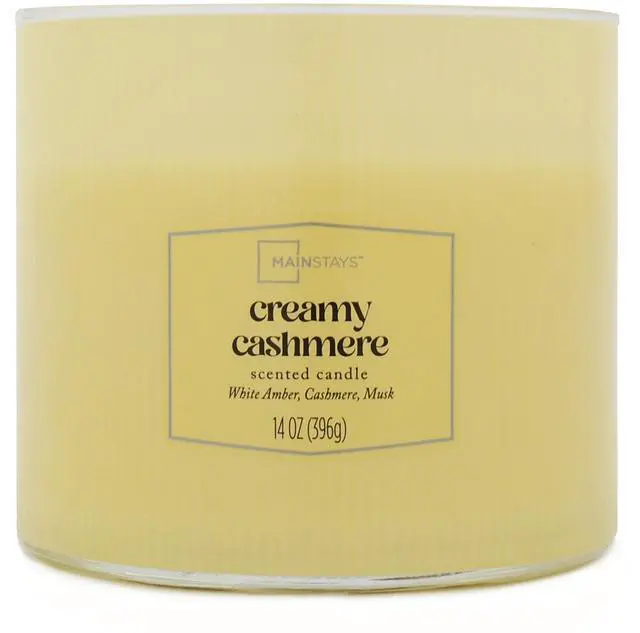 Alt view image 3 of 5 - Mainstays Textured Wrapped 3-Wick Candle, Creamy Cashmere, 14 Ounce