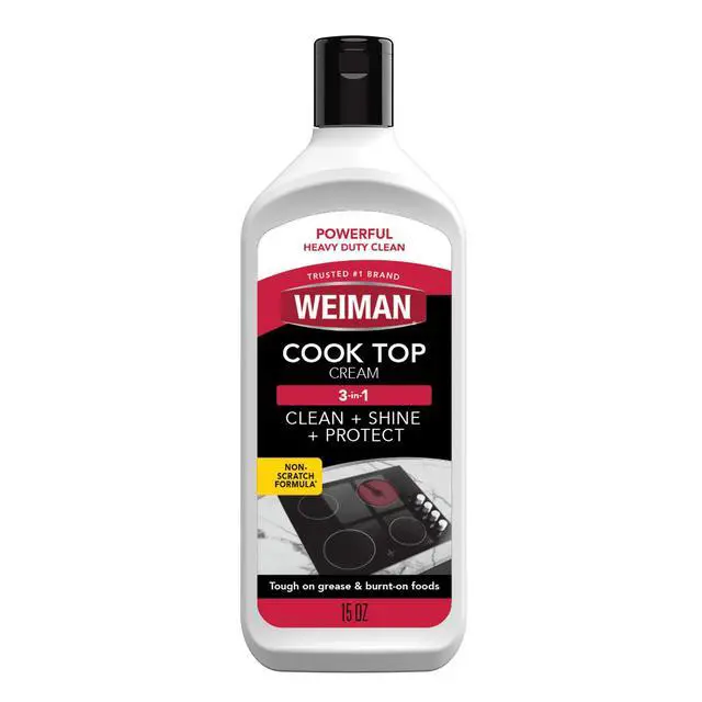 Alt view image 2 of 5 - Weiman Cooktop Cleaner and Polish Cream for Glass, Ceramic and Induction Surfaces -15 oz, Unscented