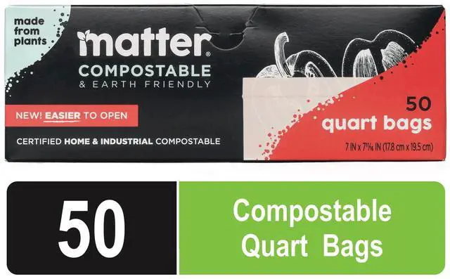 Main image of Matter Compostable Quart Food Storage Bags, 50 Count