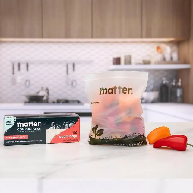 Alt view image 3 of 6 - Matter Compostable Quart Food Storage Bags, 50 Count