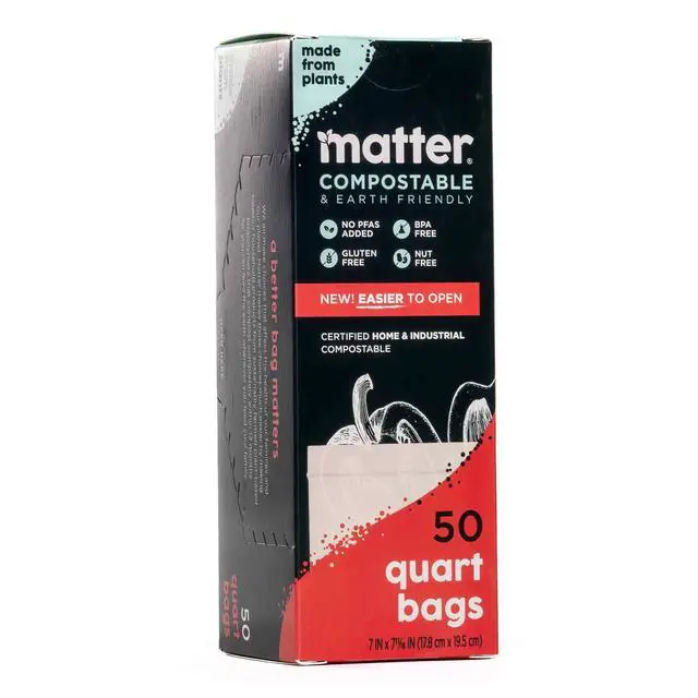 Alt view image 5 of 6 - Matter Compostable Quart Food Storage Bags, 50 Count