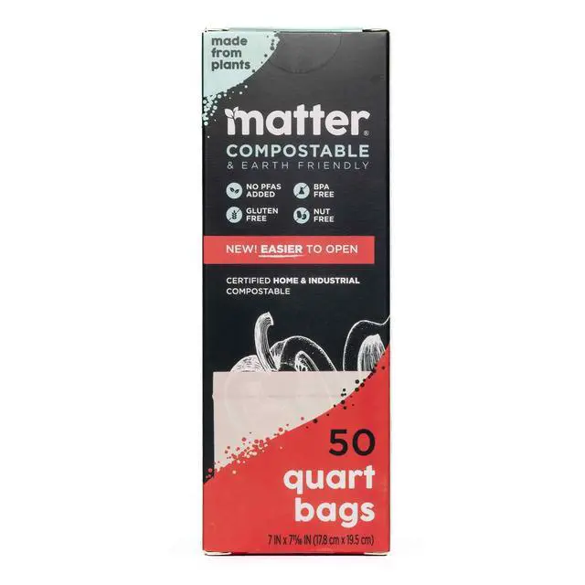 Alt view image 2 of 6 - Matter Compostable Quart Food Storage Bags, 50 Count