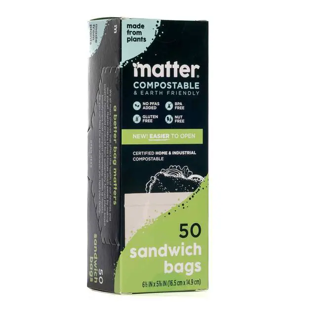 Alt view image 6 of 6 - Matter Compostable Sandwich Bags, 50 Count