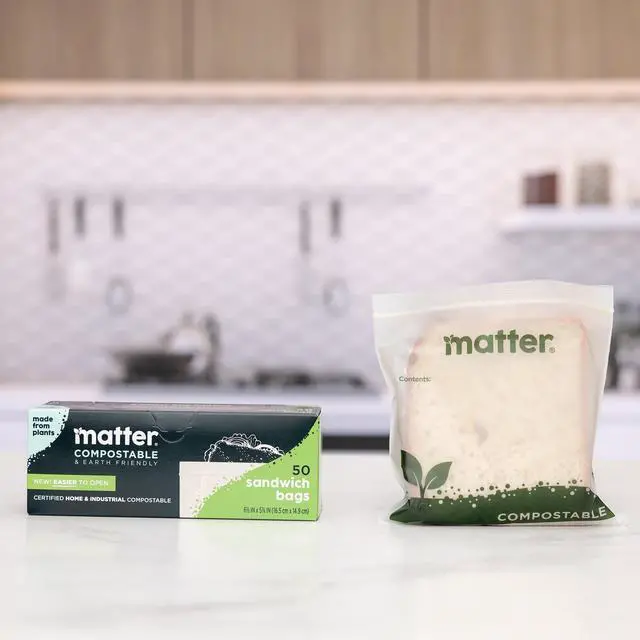 Alt view image 5 of 6 - Matter Compostable Sandwich Bags, 50 Count