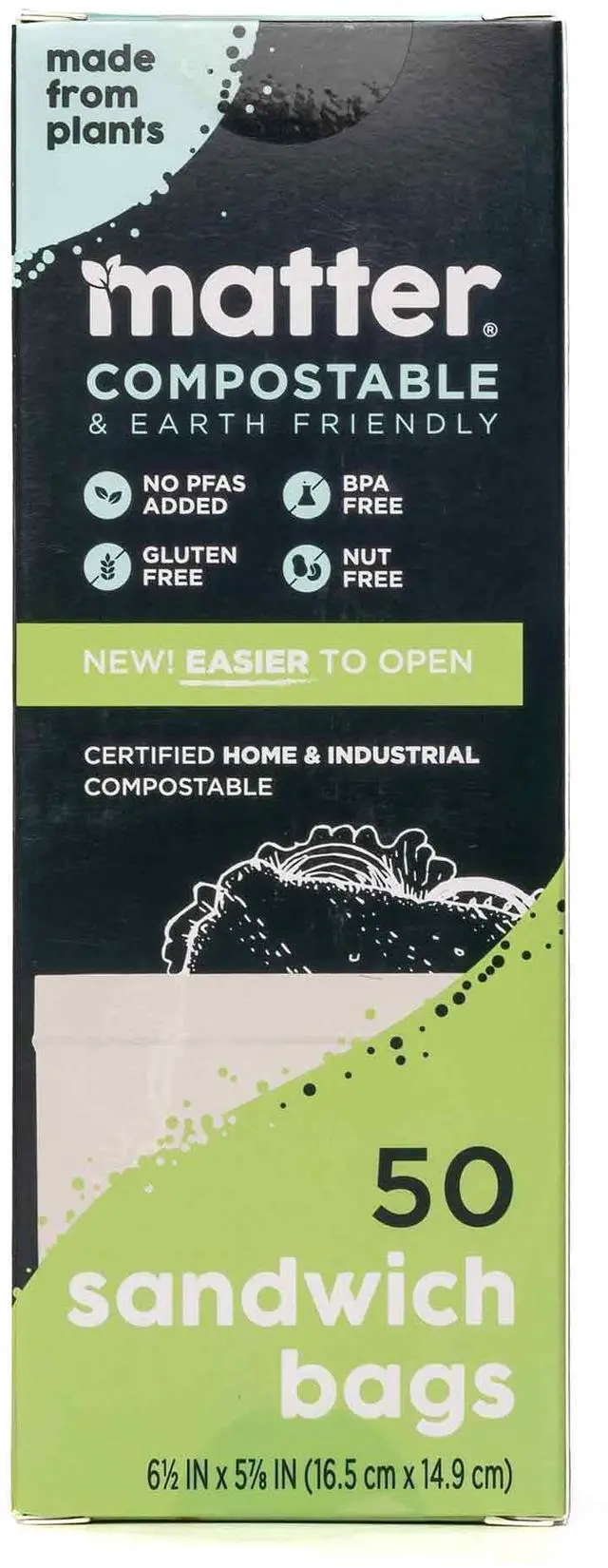 Alt view image 3 of 6 - Matter Compostable Sandwich Bags, 50 Count