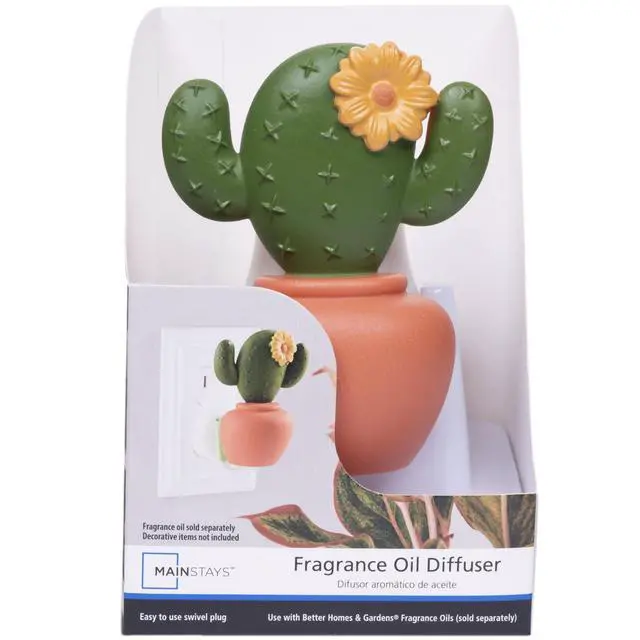 Alt view image 6 of 6 - Mainstays Cactus in Bloom Aroma Accents Fragrance Oil Diffuser