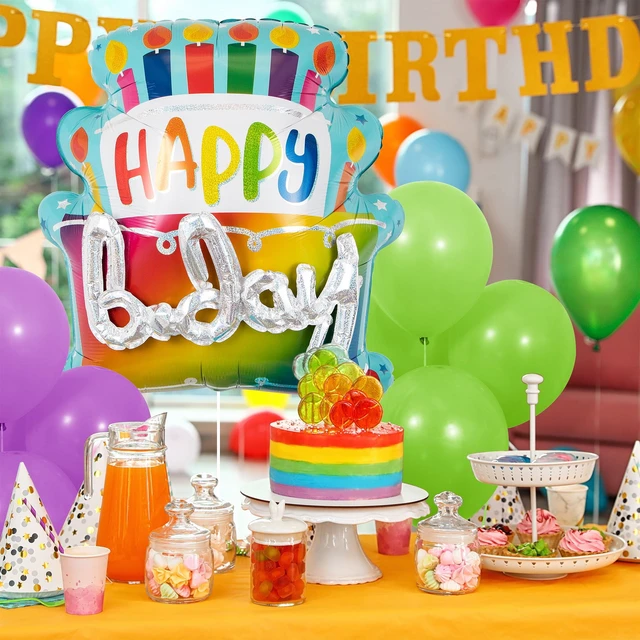 Alt view image 5 of 5 - 27 inch Happy Birthday Cake Foil Balloon, Multicolor, by Way To Celebrate